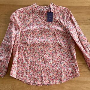 J. Crew Liberty Pink and Red Floral Top